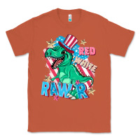 Copper Red white rawr Classic Tee - FaDigitalArtStudio