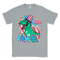 Heather Grey Red white rawr Classic Tee - FaDigitalArtStudio