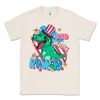 Natural Red white rawr Classic Tee - FaDigitalArtStudio