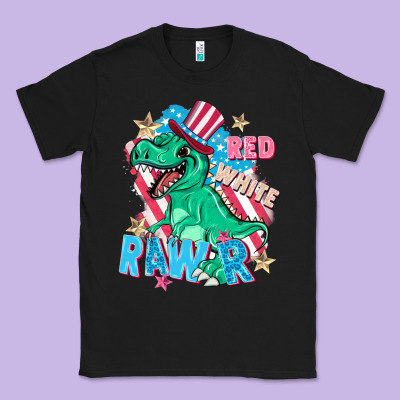 Red White Rawr Classic Tee Designed By Fadigitalartstudio
