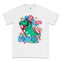 White Red white rawr Classic Tee - FaDigitalArtStudio