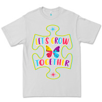 Dove Grey Let s Grow Together Premium Tee - CowhideDigitalArt
