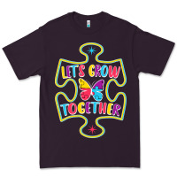 Plum Let s Grow Together Premium Tee - CowhideDigitalArt