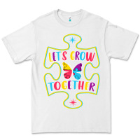 White Let s Grow Together Premium Tee - CowhideDigitalArt