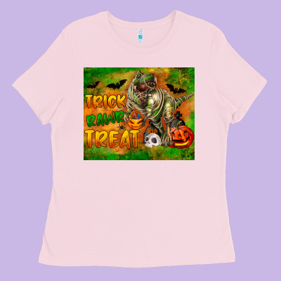 Trick Rawr Treat Ladies Tee Designed By Lillyallendesigns