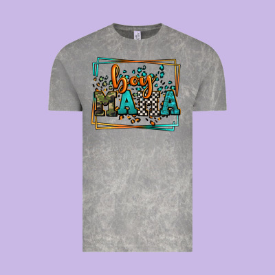 Leopard Camo Boy Mama Mother's Day Vintage Tee Designed By Lillyallendesigns