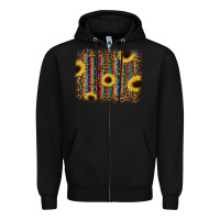 Black sunflowers serape leopard Zipper Hoodie - RanaPortraitStore