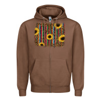 Chestnut sunflowers serape leopard Zipper Hoodie - RanaPortraitStore