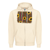 Sandshell sunflowers serape leopard Zipper Hoodie - RanaPortraitStore