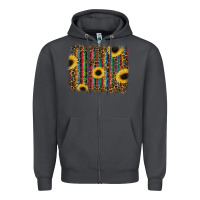 Smoke sunflowers serape leopard Zipper Hoodie - RanaPortraitStore