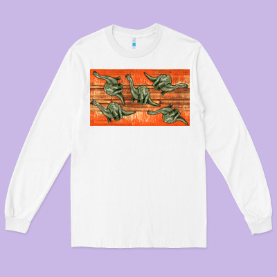 Dinosaur Brontosaurus Sippy Cup Long Sleeve Tee Designed By Artiststas