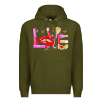 Army Green makeup artist t  shirt makeup artist love cosmetician fashion t  shirt Premium Hoodie - linhVisuals
