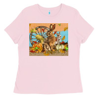 Bubblegum Pink fall rabbit  mousepad Ladies Tee - LillyAllenDesigns