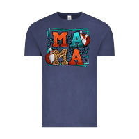 Vintage Denim Bowling mama leopard frame Mother's Day Vintage Tee - LillyAllenDesigns
