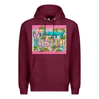 Burgundy happy easter mousepad Premium Hoodie - BarkalooDesign
