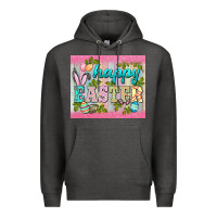 Charcoal Heather happy easter mousepad Premium Hoodie - BarkalooDesign