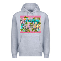Heather Grey happy easter mousepad Premium Hoodie - BarkalooDesign