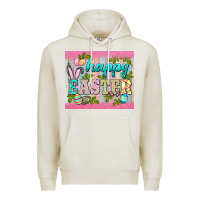 Oatmeal Heather happy easter mousepad Premium Hoodie - BarkalooDesign