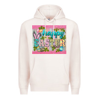 Pale Pink happy easter mousepad Premium Hoodie - BarkalooDesign