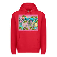 Red happy easter mousepad Premium Hoodie - BarkalooDesign