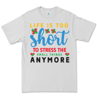 Dove Grey life is too to stress the small things anymo Premium Tee - CowhideDigitalArt