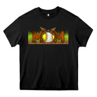 Black Baseball And Softball Mom Libbey Glass Heavy Core Tee - BundleAndBundleShop