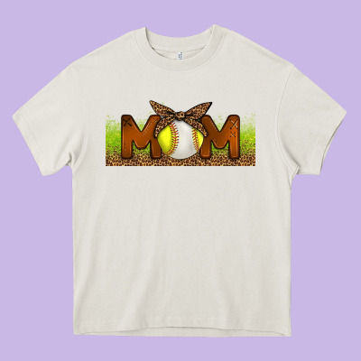 Baseball And Softball Mom Libbey Glass Heavy Core Tee Designed By Bundleandbundleshop