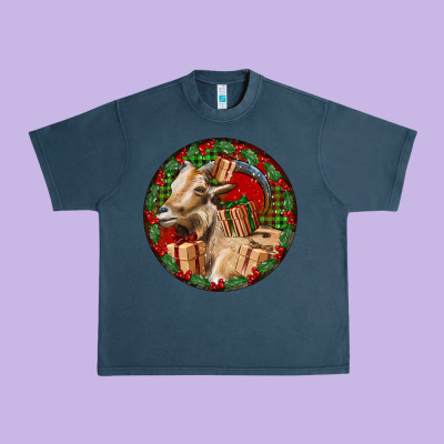Spanish Goat Christmas Urban Heavy Tee Designed By Lillyallendesigns