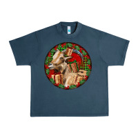 Midnight Navy Spanish Goat Christmas Urban Heavy Tee - LillyAllenDesigns