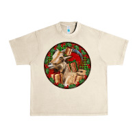 Sandshell Spanish Goat Christmas Urban Heavy Tee - LillyAllenDesigns