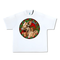 White Spanish Goat Christmas Urban Heavy Tee - LillyAllenDesigns