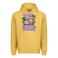 Antique Gold camp camping camper queen classy sassy and a bit smart assycamper camp Premium Hoodie - linhVisuals