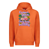 Carrot camp camping camper queen classy sassy and a bit smart assycamper camp Premium Hoodie - linhVisuals
