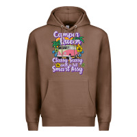 Chestnut camp camping camper queen classy sassy and a bit smart assycamper camp Premium Hoodie - linhVisuals