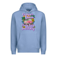 Colony Blue camp camping camper queen classy sassy and a bit smart assycamper camp Premium Hoodie - linhVisuals