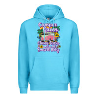 Ocean Blue camp camping camper queen classy sassy and a bit smart assycamper camp Premium Hoodie - linhVisuals