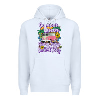 White camp camping camper queen classy sassy and a bit smart assycamper camp Premium Hoodie - linhVisuals