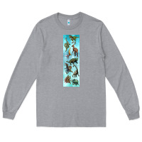 Heather Grey dinosaurs pen wrap Long Sleeve Tee - Artiststas