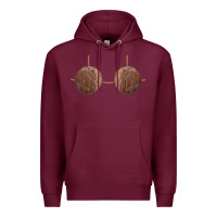 Burgundy coconut bra easy adult halloween tiki party costume t shirt Premium Hoodie - linhVisuals