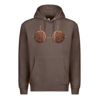 Coffee coconut bra easy adult halloween tiki party costume t shirt Premium Hoodie - linhVisuals