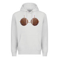 Dove Grey coconut bra easy adult halloween tiki party costume t shirt Premium Hoodie - linhVisuals