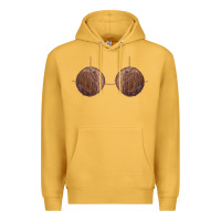 Mustard coconut bra easy adult halloween tiki party costume t shirt Premium Hoodie - linhVisuals