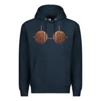 Navy coconut bra easy adult halloween tiki party costume t shirt Premium Hoodie - linhVisuals