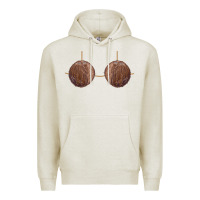 Oatmeal Heather coconut bra easy adult halloween tiki party costume t shirt Premium Hoodie - linhVisuals