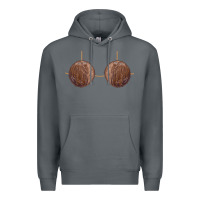 Rock coconut bra easy adult halloween tiki party costume t shirt Premium Hoodie - linhVisuals