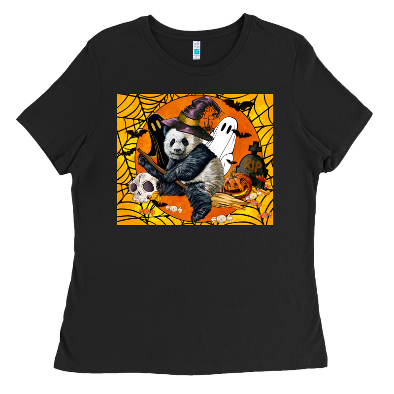 Panda Halloween Ladies Tee by LillyAllenDesigns | Teevron