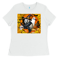 White panda halloween Ladies Tee - LillyAllenDesigns