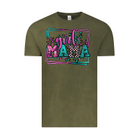 Vintage Olive leopard camo girl mama Mother's Day Vintage Tee - LillyAllenDesigns