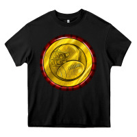 Black american football round earrings Heavy Core Tee - BundleAndBundleShop