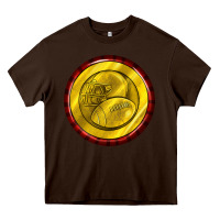 Chocolate Brown american football round earrings Heavy Core Tee - BundleAndBundleShop